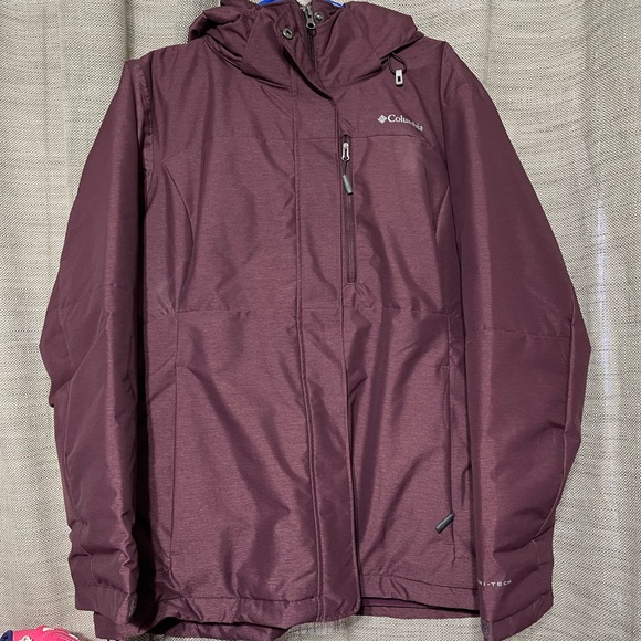 Columbia Womens Big Puffy Thermal Purple Jacket - Picture 1 of 12